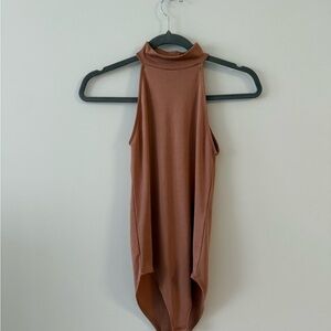 Zara Sleeveless Brown Bodysuit